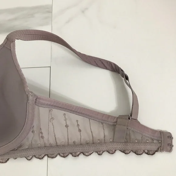 LOU Paris Light Purple Bra with Scalloped Lace - Picture 9 of 13